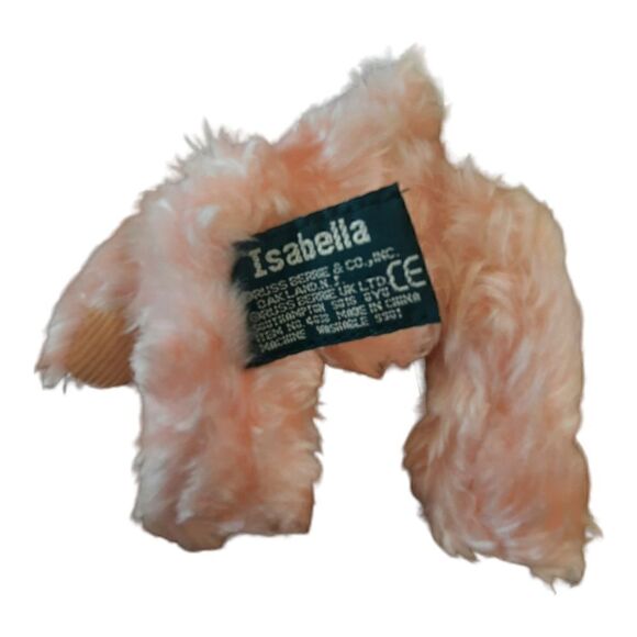 Russ Berries Pink Isabella Plush 8" Stuffed Animal Bears ribbon corduroy paws - Picture 6 of 7